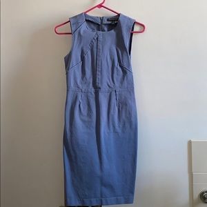 Form fitting, stretch dress in gorgeous blue